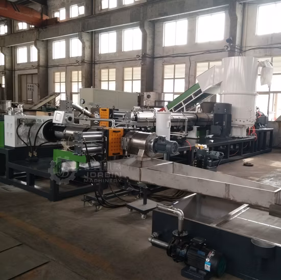 Residuos de plástico HDPE LDPE PP Jumbo Bolsas tejidas Pet Film Reciclaje Granulador Máquina extrusora con combinación de madre y bebé/Máquina de extrusión en cascada de dos etapas