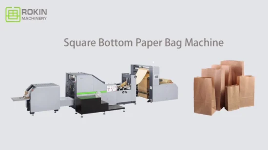 Máquina para fabricar bolsas de papel marca Rokin Papel